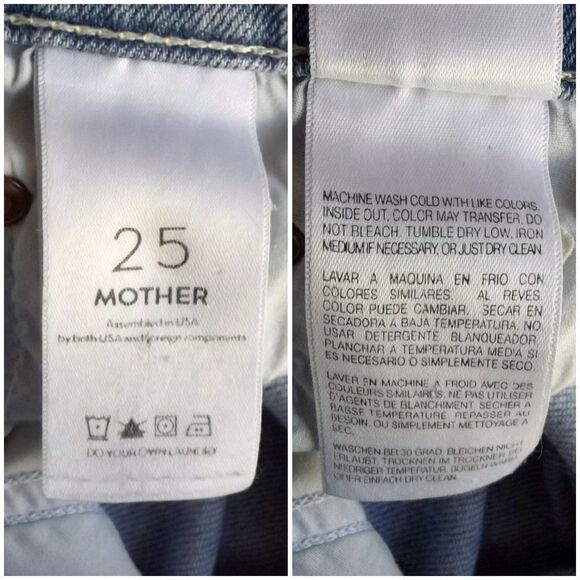 MOTHER Jeans, 25, Destroyed, The Sinner/Thanks for Nothin', Light Blue Ankle - Picture 13 of 16